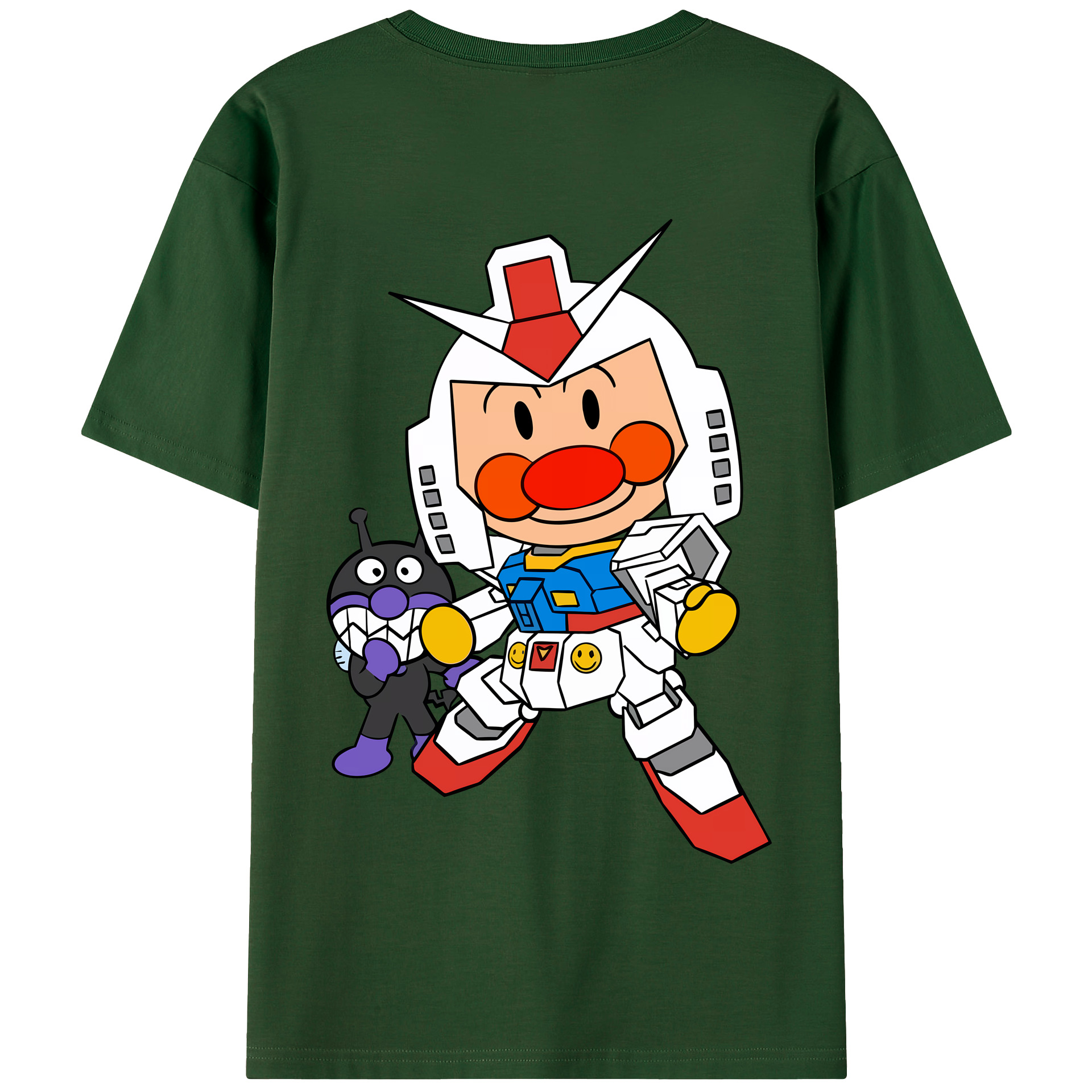 （画像用） アンパンマン Anpanman 綿100％半袖Tシャツ（背面プリント）